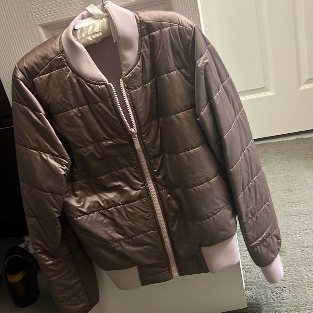 Reversible, bomber jacket, pink, and light purple